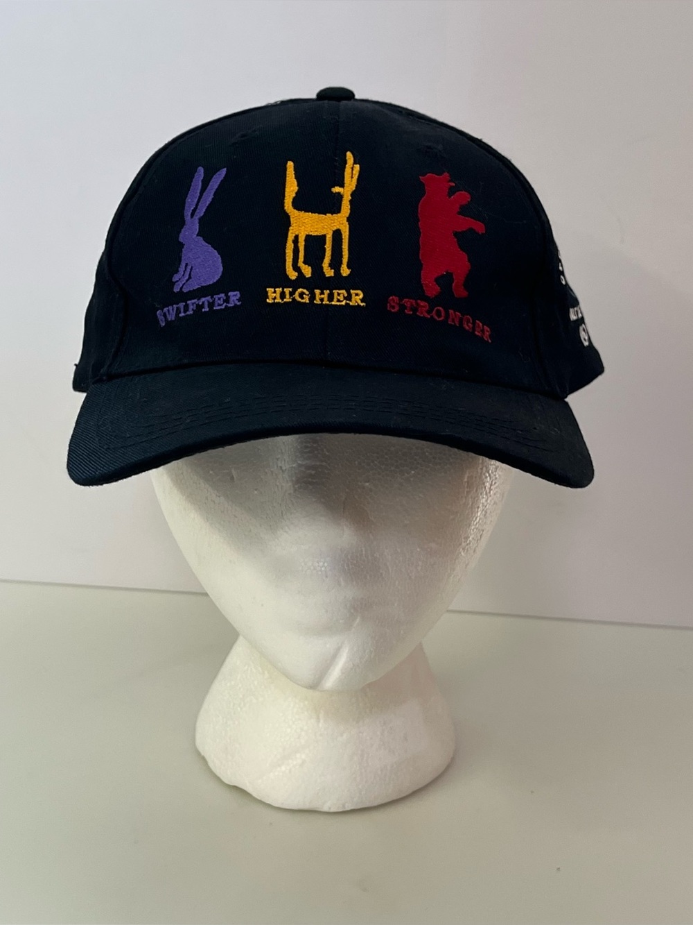 VTG 2002 Salt Lake City Winter Olympics Mascot Hat Black Snapback Embroidered
